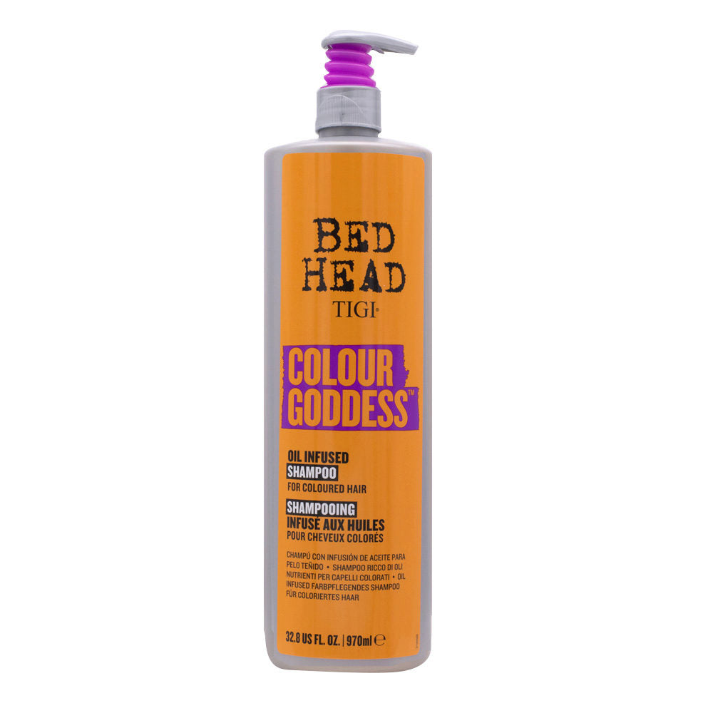 TIGI BED HEAD COLOUR GODDESS OIL INFUSED SHAMPOO 970ML- SHAMPOO PER CAPELLI COLORATI