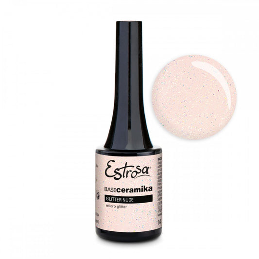 ESTROSA BASE CERAMIKA GEL BUILDER GLITTER NUDE 14ML