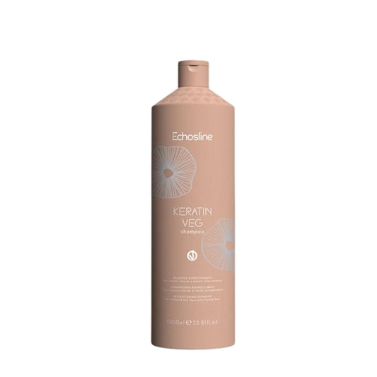 Echosline Shampoo Keratin Veg - Ristrutturante per capelli colorati e trattati chimicamente