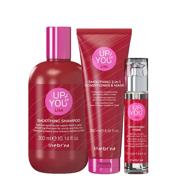 INEBRYA KIT UP TO YOY LISS SMOOTHING SHAMPOO 300ML + 2IN1 CONDITIONER E MASCHERA 250ML+ SMOOTHING SHINE 50ML