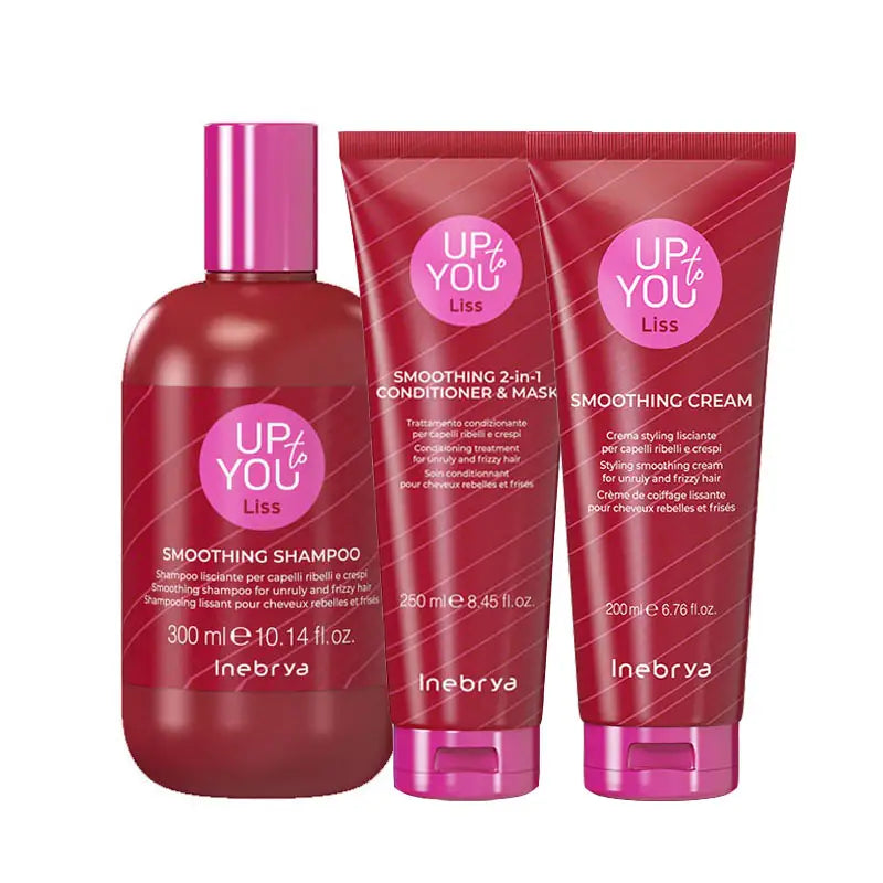 INEBRYA KIT UP TO YOY LISS SMOOTHING SHAMPOO 300ML + 2IN1 CONDITIONER E MASCHERA 250ML+ SMOOTHING CREAM 200ML