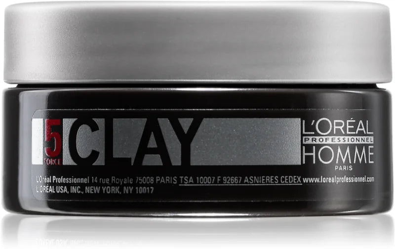 L'OREAL PROFESSIONNEL HOMME 5 FORCE CLAY - CERA MODELLANTE FISSAGGIO FORTE 50ML