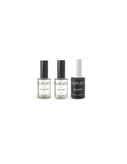 MNP KIT GEL POLISH SEMIPERMANENTE UNGHIE 3PZ BASE & TOP 14ML - NAIL PREP 14ML - ULTRABOND 14ML